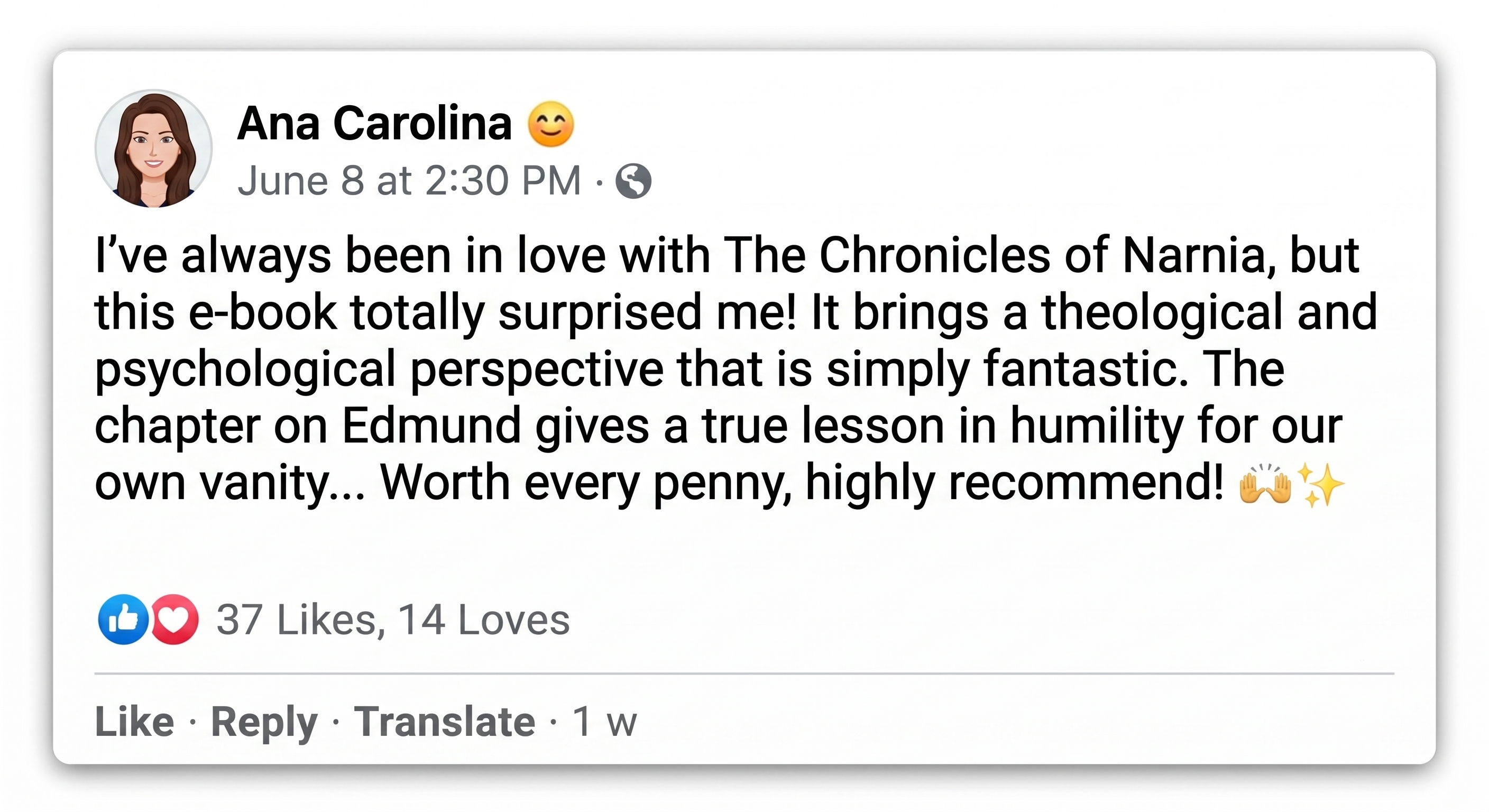 Reader Testimonial